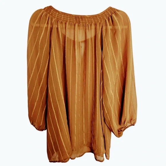 Brown Peasant Ragland Top - Picture 6 of 6